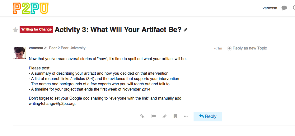 Activity 3: What Will Your Artifact Be?